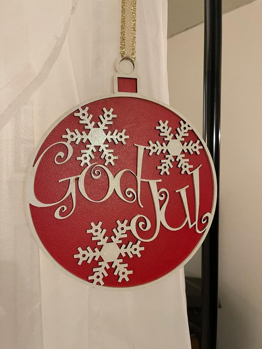 God Jul - skilt